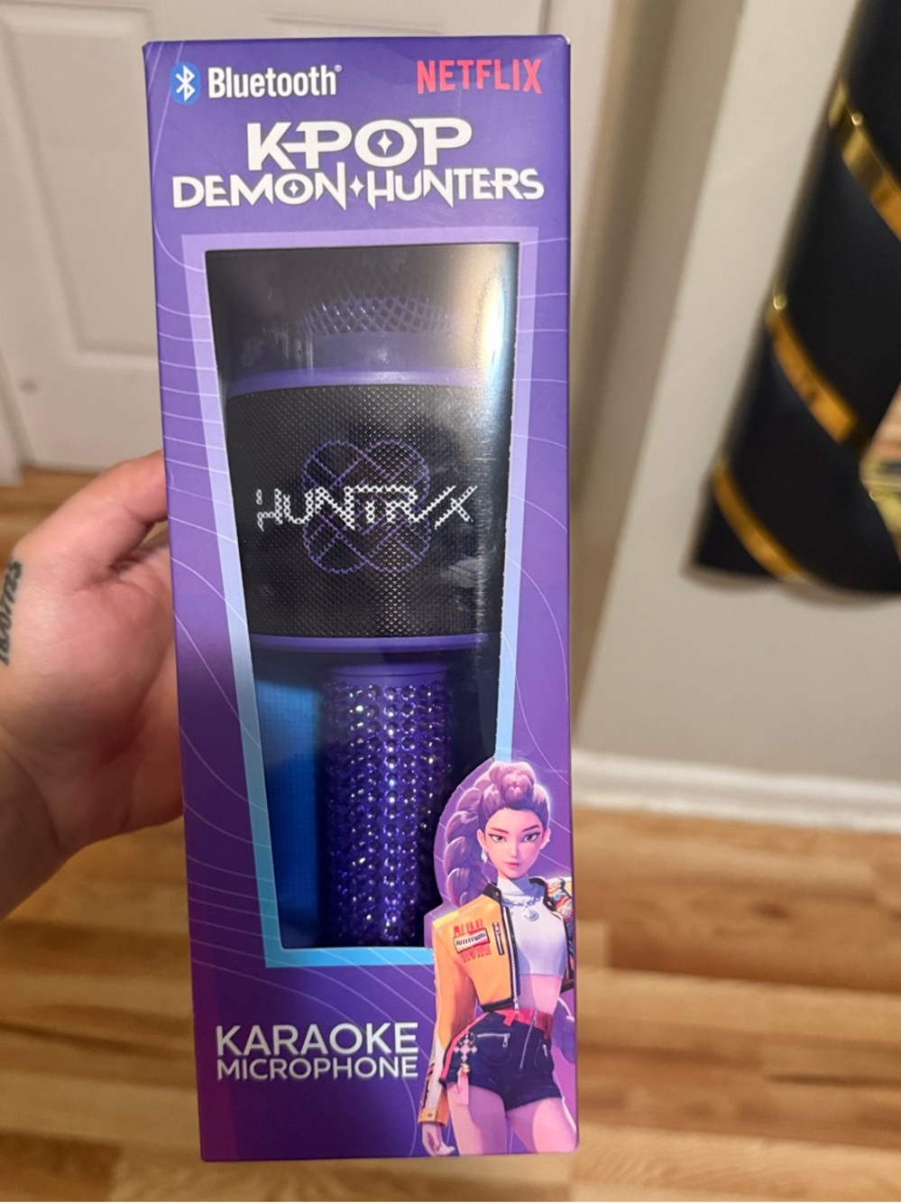 Kpop demon hunters Bluetooth Karaoke Microphone - Purple